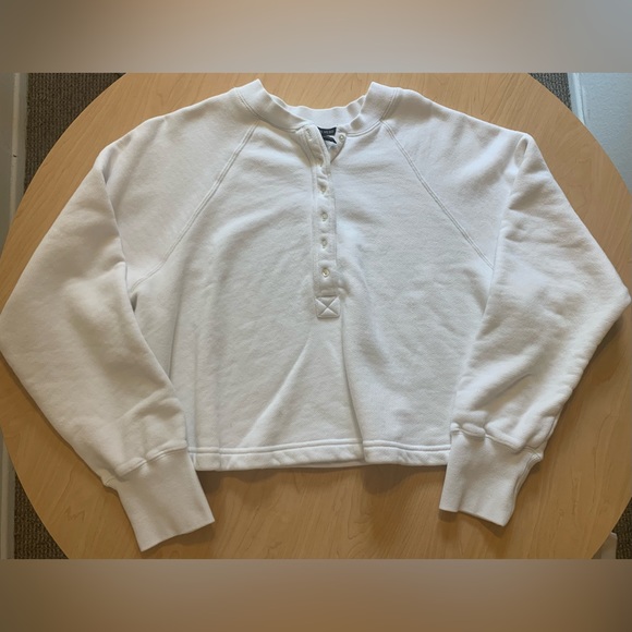 Marissa Web So Uptight Plunge Henley Sweatshirt - Picture 11 of 15